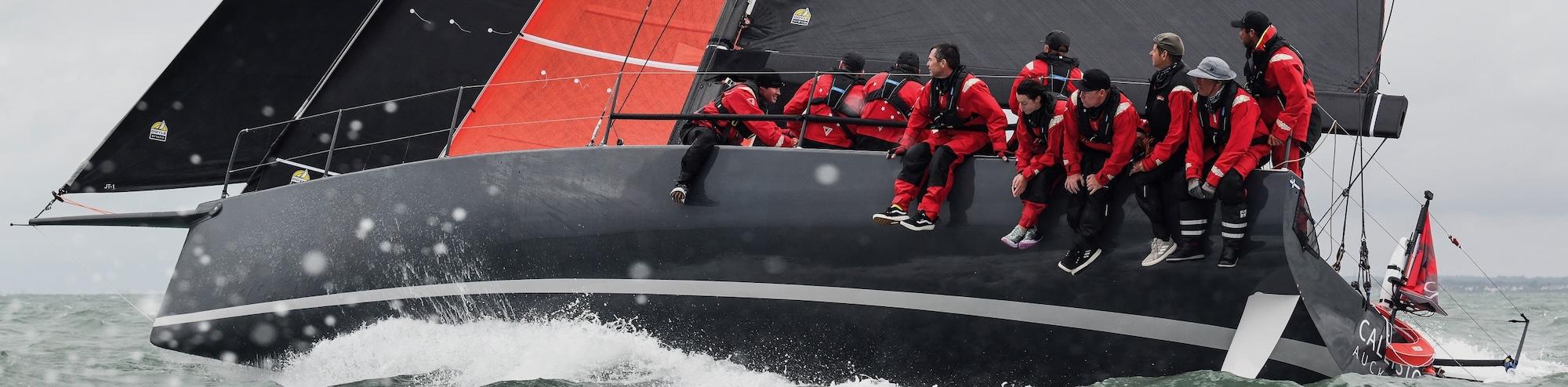 Callisto at the finish of the Channel Race © James Tomlinson/RORC