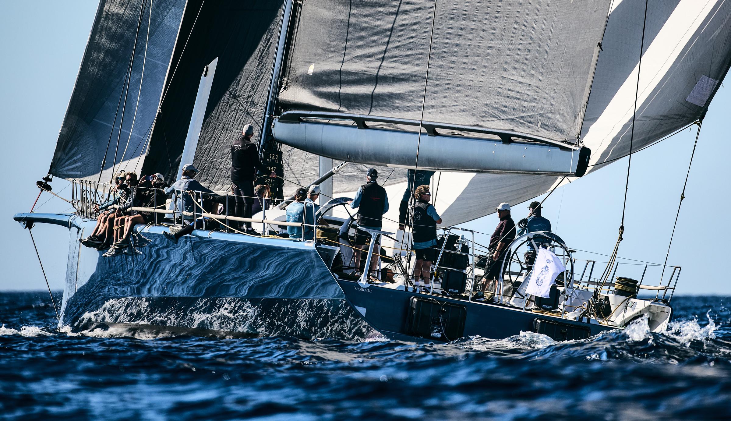 Leading monohull - Farr 100 Leopard 3 (MON) skippered by Chris Sherlock © Robert Hajduk