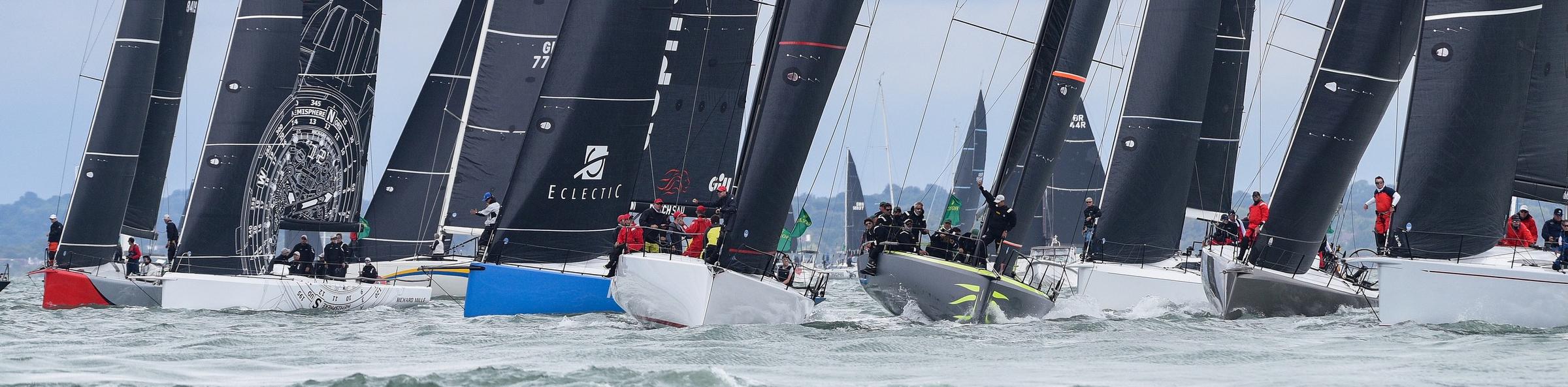 The Admiral's Cup fleet at the start of the Rolex Fastnet Race © Rick Tomlinson/RORC 