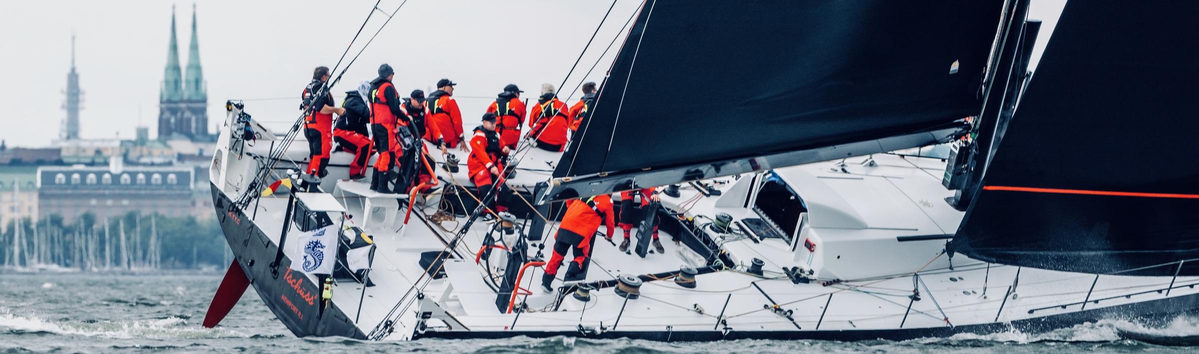 Tschüss 2 (USA) takes Monohull Line Honours in the Roschier Baltic Sea Race © Pepe Korteniemi/RORC